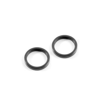 Xray Alu 2-Speed Shaft Shim - Black (2) (XR345592-K)