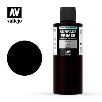 AV Vallejo Polyurethane - Primer Black 200ml (VAL74602)