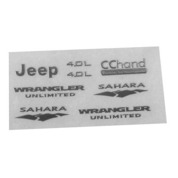 RC4WD Emblem Set For 1/18 Gelande Ii RTR W/Black Rock Body (VVV-C0576)