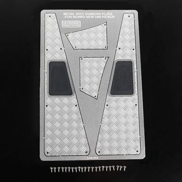 RC4WD Steel Front Side Hood Diamond Plates For RC4WD Gelande Ii 2015 Land Rover Defender D90 (Pick-U (VVV-C1085)
