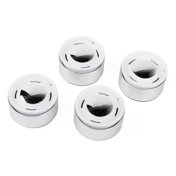 RC4WD Analog 1.9'' Aluminum Cap Wheels (White) (VVV-C1306)