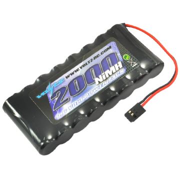 Voltz TX 9.6V 2000mAh NiMH Flat Battery Pack W/Connector (VZ0180)