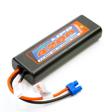 Voltz 4200mAh Round/Oval Case 2s 40C 7.4V Lipo Stick Pack EC3 (VZ0311EC3)