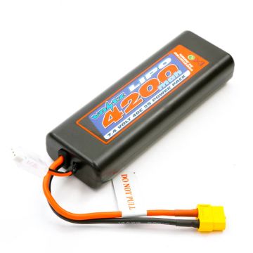 Voltz 4200Mah Round/Oval Case 2S 40C 7.4V Lipo Stick - XT60 (VZ0311XT60)