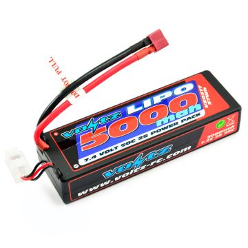 Voltz 5000mAh 2S 7.4V 50C Hardcase LiPO Stick Battery Pack (VZ0317)