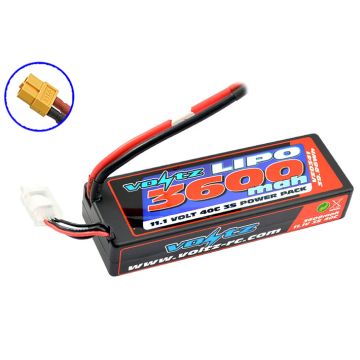 Voltz 3600mAh Hardcase 3S 11.1V 40C LiPO Stick Low Pro (2S Size) (VZ0341XT60)