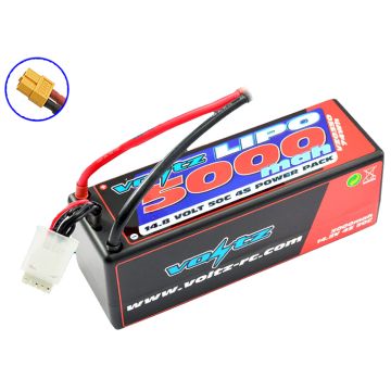 Voltz 5000mAh Hard Case 14.8V 50C LiPO Stick Pack XT60 (VZ0350XT60)