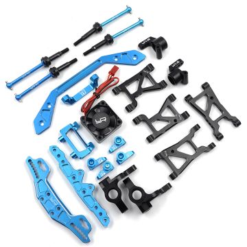 Yeah Racing Aluminium Essential Conversion Kit Tamiya XV01 Black/Blue (TAXV-S01BU/BK)