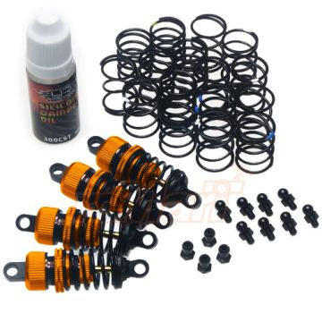 Yeah Racing Shock-Gear 55mm Damper Set for 1/10 RC Touring Car Orange (DSG-0055OR)
