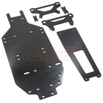 Yeah Racing Graphite Chassis Upgrade Set For Tamiya TA02 TA02SW (TA02-S01)