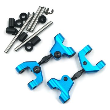 yeah Racing Aluminium Rear Upper Arm Set Blue Tamiya TT-01/ TT-01E Blue (TATT-039BU)