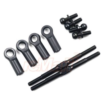 Yeah Racing Adjustable Steering Tie-Rod Set For Tamiya WR02CB Black (TAWR-017)