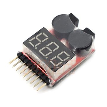 SC Models 1-8S Lipo Battery Voltage Meter w Programmable Buzzer Alarm 1S-8S (SCDTCB07026)