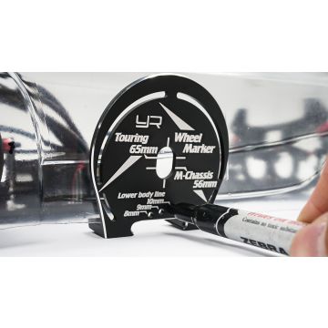 Yeah Racing Aluminum Wheel Well Marker For 1:10 Touring & M-Chassis - Black (YT-0203BK)