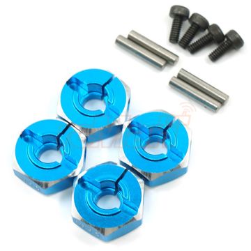 Yeah Racing Aluminium 5mm Wheel Adapter Set 12mm Hex Blue (WA-031BU)