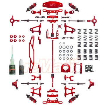 Yeah Racing Aluminium Conversion Kit Tamiya TT02 Red (CK-TT02RD)