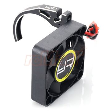 Yeah Racing Aluminum 7075 Fan Mount w/ YA-0327 40mm Fan for 540 Motor Black (YA-0526BK)