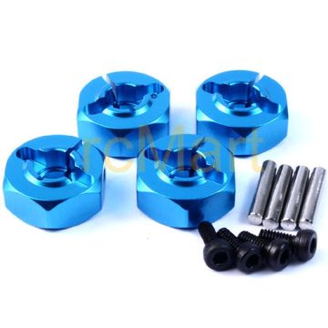 Yeah Racing Aluminium 5.5mm Wheel Adapter Set 12mm Hex Blue (WA-017BU)