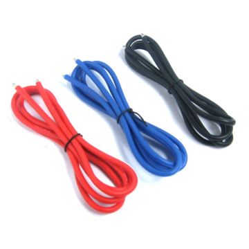 Yeah Racing 12AWG Silver Silicone Wire Set (BK/BU/RD) (WPT-0030)