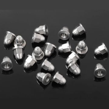 RC4WD M2 Flanged Acorn Nuts (Silver) (Z-S1725)
