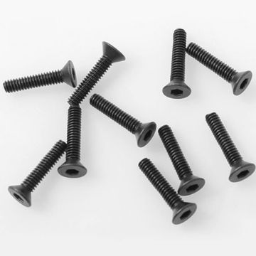 RC4WD Steel Flat Head Socket Cap Screws M2 X 10mm (Black) (Z-S1763)