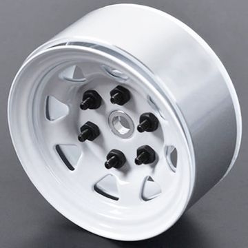RC4WD Stamped Steel 1.55" Stock White Beadlock Wheels (Z-W0035)