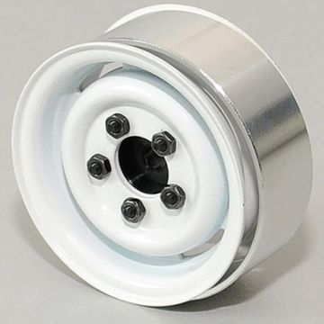 RC4WD 1.55" Landies Vintage Stamped Steel Beadlock Wheels (White) (Z-W0076)