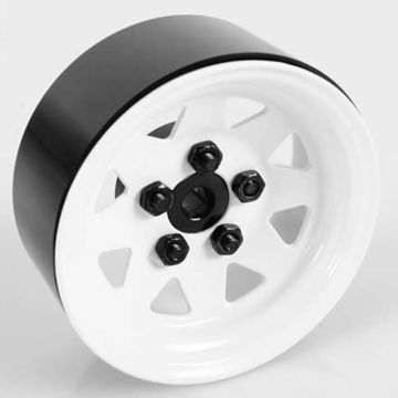 RC4WD 5 Lug Wagon 1.9" Steel Stamped Beadlock Wheels (White) (Z-W0127)