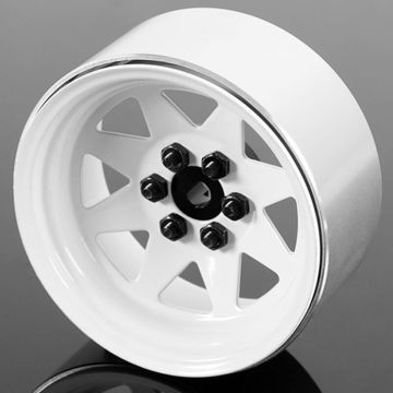 RC4WD 6 Lug Wagon 2.2" Steel Stamped Beadlock Wheels (White) (Z-W0146)