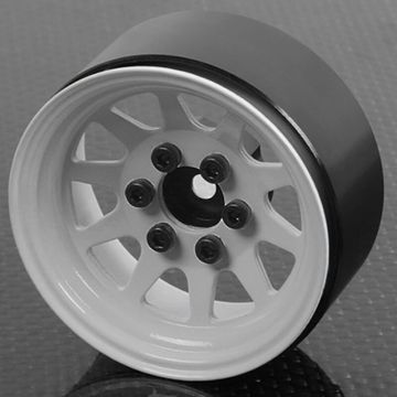 RC4WD OEM Stamped Steel 1.9" Beadlock Wheels (White) (Z-W0208)