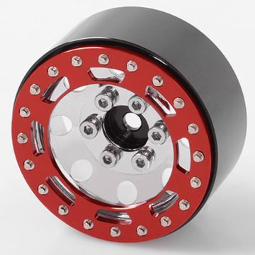 RC4WD Tro 1.7" Stamped Steel Beadlock Wheels (Red/Chrome) (Z-W0225)