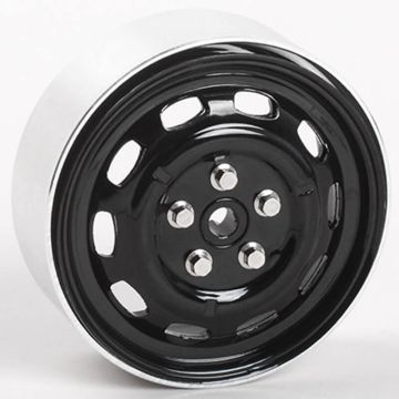 RC4WD Stamped Steel 1.7" 10-Oval Hole Wheels (Black) (Z-W0313)