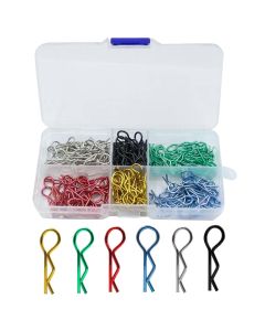 SC Models 180pcs Body Clips - Various Colours With Storage Case (SCDTEL1049)