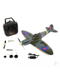 Top RC Spitfire 450mm RTF Mode 2 - RC Plane  (TOP098B2)