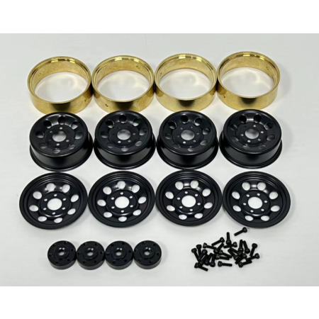 Absima 1.2" Steel Bead Lock Wheels - black (4)