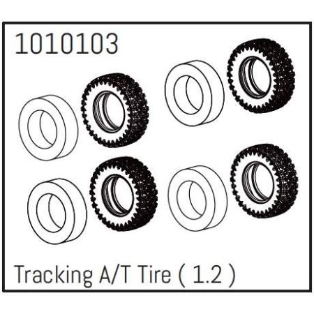 Absima 1.2" Tracking A/T Tire - PRO Crawler 1:18 (4)