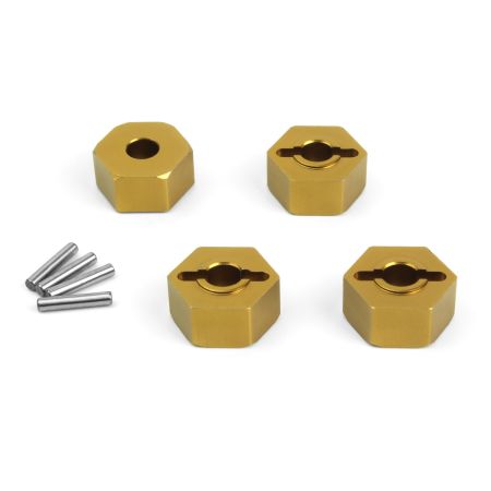 Maverick Aluminum 14mm Hex Hub Set (Gold/4Pcs) (MV150471)