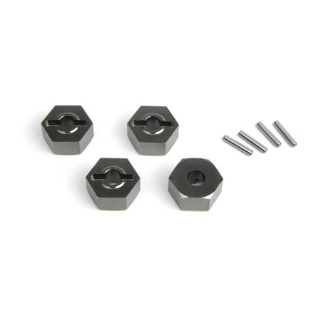 Maverick Aluminium 14mm Hex Hub Set (Grey/4pcs) (MV150472)