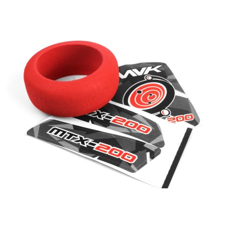 Maverick Transmitter Wheel Foam & Decals (Red) (MV150552)