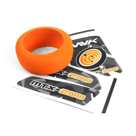 Maverick Transmitter Wheel Foam & Decals (Orange) (MV150553)