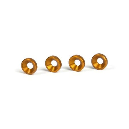 Xray Alu Countersunk Shim - Orange (4) (XR301159-O)