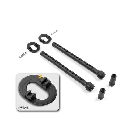 Xray Front Body Mount Set +1mm Height (XR301323)