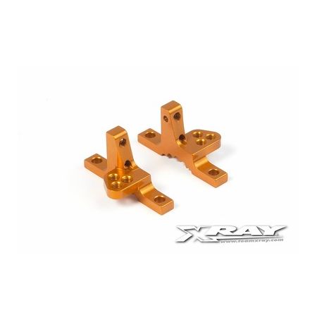 Xray T4 Alu Upper Clamp With Adj. Roll-Center (L+R) - Orange (XR302030-O)