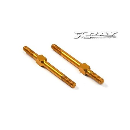 Xray Alu Adj. Turnbuckle M3 L/R 39 mm - Orange - Swiss 7075 T6 (2) (XR302612-O)