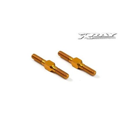 Xray Alu Adj. Turnbuckle L/R 26 mm - Orange - Swiss 7075 T6 (2) (XR303212-O)