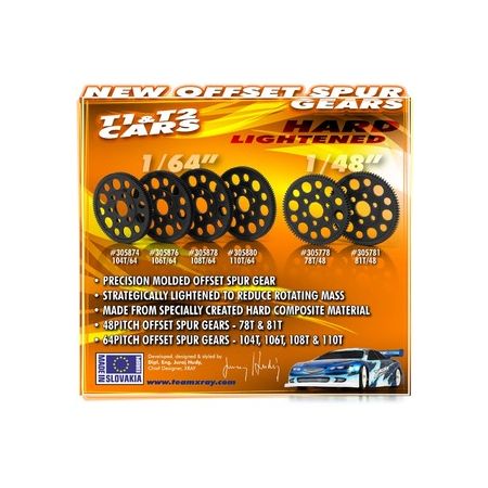 Xray Offset Spur Gear 78T / 48 - Hard (XR305778)