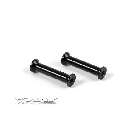 Xray T3 Alu Low Top Deck Mount - Black (2) (XR306515-K)