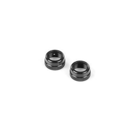 Xray Alu Shock Cap-Nut With Vent Hole - Black (2) (XR308352-K)
