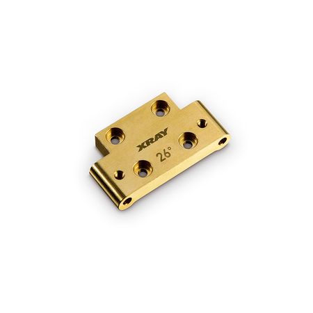 Xray Brass 46G Front Lower Arm Mount 26Â° Kick-Up (XR322312)