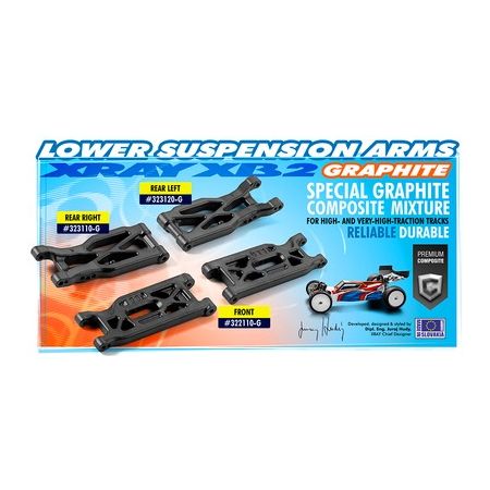 Xray Composite Suspension Arm Rear Lower Right - Graphite (XR323110-G)